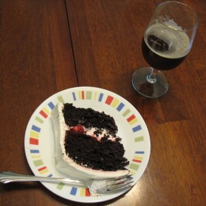 HomemadeBlackForestCakeandBelgianDubbel