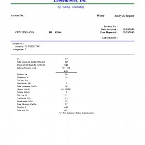 WaterAnalysisforCumberlandRI