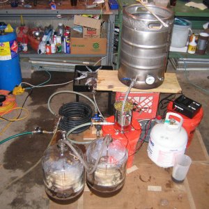draining kettle through hopback and chilling