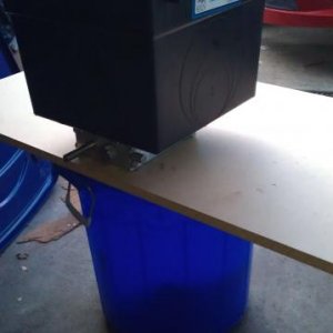 Grain mill with DIY base and hopper