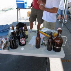Beer samples. I had an all grain IPA that's one of the instructors (Greg) brewed from his own recipes. It was the best beer I have ever tasted!