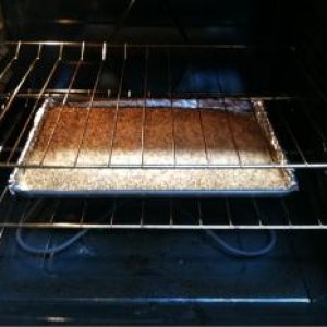 Maris Otter after 30 minutes of toasting. For pumpkin ale recipe.