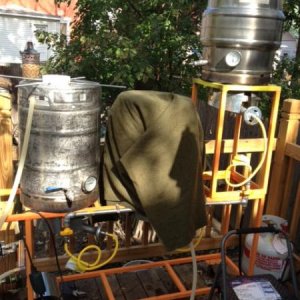 Breaking in the new brew stand