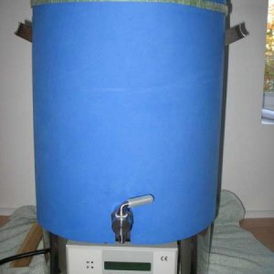 20L Braumeister, custom thermal cover (yoga mat).