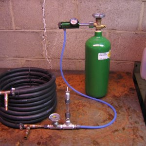 In-line O2 set-up with sight tube
