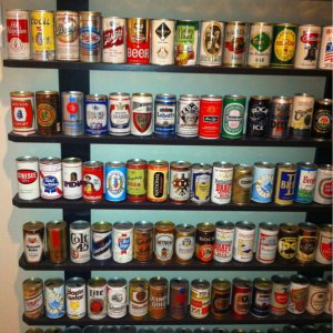 Beer can wall