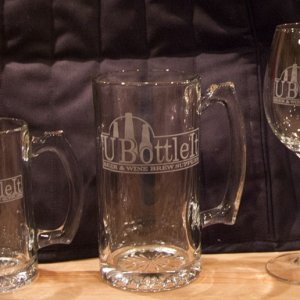 Sturdy Home Brew Carriers and Custom Laser Engraved Glasses