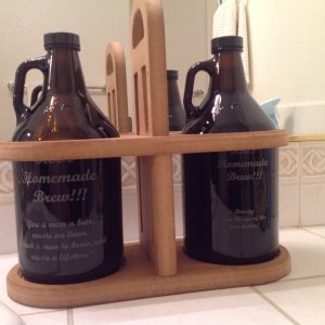 Sturdy Home Brew Carriers and Custom Laser Engraved Glasses