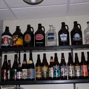 Glow in the dark Rogue bottles / growlers