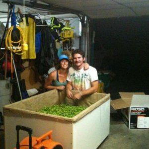 me and Rach enjoying the spoils of our labor