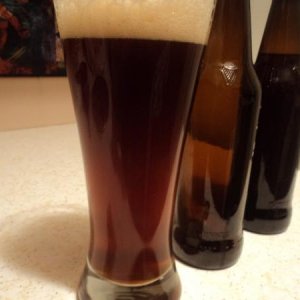 This was the first time we opened up a bottle of the red ale.  The color and head retention was pretty good.  The flavor was amazing. Not bad for an extract brew. Time for all grain.