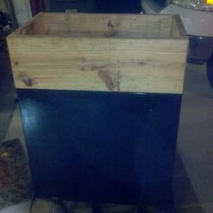 Beveled 2x12 and sizing collar on freezer.