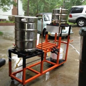 First Brew on Rig - In the Rain
