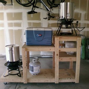 3-tier wood beer stand