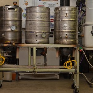 Stand and kegs