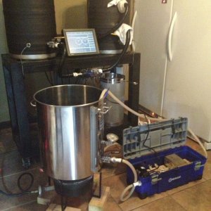 Pre-cleaning the boil kettle and chill plate