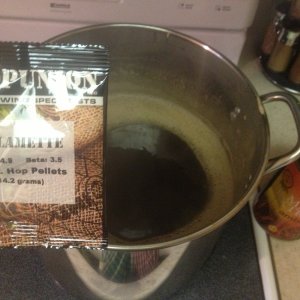 Getting ready to boil some hops