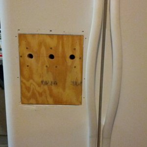 Kegerator project -- door repair 2