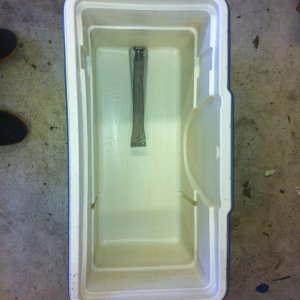 Coleman 77 quart cooler with brewhardware kettle filter