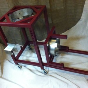 PORTABLE, AFFORDABLE AND COMPACTABLE!!!!   This 2 tier brew stand features 1 1\2 steel square tubing painted red with (2) 12