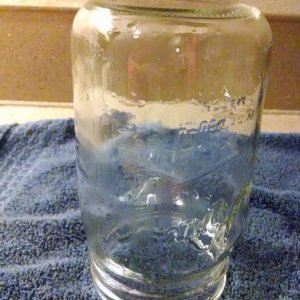 Step 6: Turn jar upside down to dry