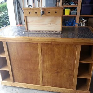 keezer tile grouted