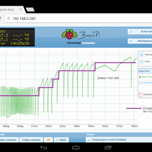 Testin image. BrewPi logging screen