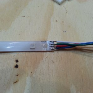 soldered light strip