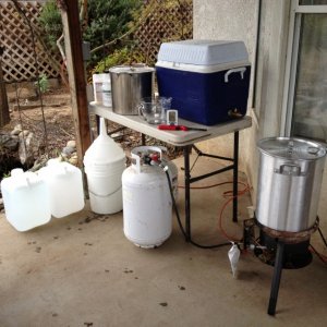 2013 03 First All Grain brewing setup