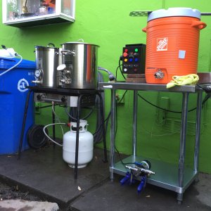 RIMS mash tun and propane kettles