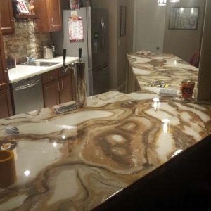 closer look at bar top