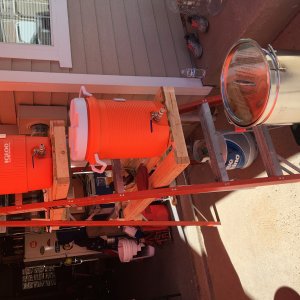 DIY ladder brew stand