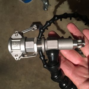 Auto sparge with cam fitting