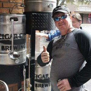 Jay Lesher Brewing at the Home brew shop in Tampa.