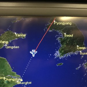 Flying over Pyongyang