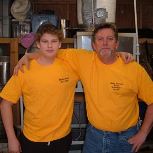 Myselfandoldestsoncheckouttheshirts